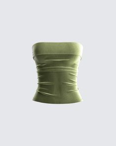 A summertime essential 😍 Put together the cutest fits with this olive green, strapless tube top made with velvet fabric. The type of top you can never go wrong with 💚 Velvet Tube Top, White Corset Dress, Olive Green Velvet, Cute Fit, Lookbook Outfits, Dream Clothes, Green Velvet, Girly Girl, Cute Casual Outfits