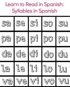 learn to read in spanish with these printable worksheets for kids and adults