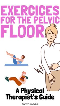 the book cover for exercises for the pelvic floor, with an image of a woman