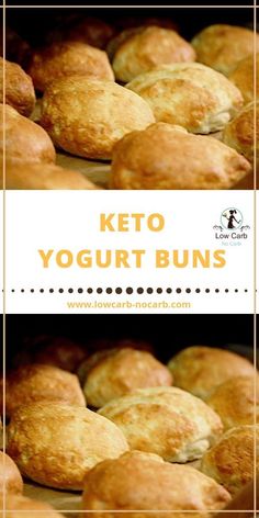 keto yogurt buns with text overlay