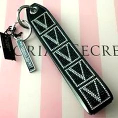 "Victoria Secret" Rhinestone V Logo Fob Wristlet Keychain/Bag Charm Brand Nwt Never Used Color: Silver/Black Comes From Smoke Free And Pet Free Home Richy Rich, Victorious Secret, Dream Accessories, Car Care Tips, V Logo, Keychain Bag, Wristlet Keychain, Key Card Holder, Car Care