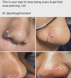 the nose piercings are being worn on women's lips and noses, so they can be seen in different ways