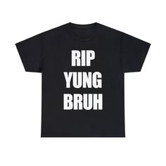 Lil Tracy RIP YUNG BRUH T-Shirt Tee, Front printed on a high quality blank using a high quality print! ⭐️ Fits true to size, size up for a baggier/larger fit, size down for a smaller fit! ⭐️ High-quality print and material! ⭐️ Fast Shipping with tracking! - 100% cotton - Fabric weight: 5.0-5.3 oz/yd² (170-180 g/m²) - Tubular fabric - Taped neck and shoulders - Double seam at sleeves and bottom hem Kpop Crew Neck T-shirt For Streetwear, Kpop T-shirt With Letter Print For Streetwear, Kpop Style T-shirt With Letter Print For Streetwear, Kpop Style Letter Print T-shirt For Streetwear, Kpop Streetwear T-shirt With Screen Print, Kpop Streetwear T-shirt With Text Print, Kpop Text Print T-shirt For Streetwear, Kpop Style Text Print T-shirt For Streetwear, Kpop Style Crew Neck T-shirt For Streetwear