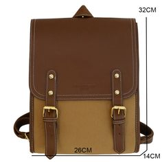 MODEL 1 Model 2 [23y 8m 10d] Trendy Brown Leather School Backpack, Trendy Brown Leather Backpack For School, Trendy Leather Satchel Backpack For School, Leather School Backpack With Hasp Closure, Casual School Backpack With Hasp Closure, Trendy Brown Leather Backpack For Students, Trendy Brown Leather Backpack For Back To School, Trendy Square Backpack For Students, Trendy Leather Backpack With Adjustable Strap For Students