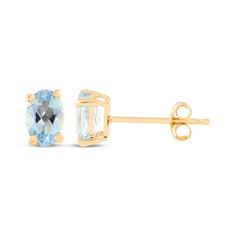 For their December birthday or any occasion, these Swiss blue topaz stud earrings are certain to be adored. 14K yellow gold Each earring features an oval-cut bright Swiss blue topaz solitaire Friction backs December Birthday, Solitaire Studs, Swiss Blue Topaz, Accessories Jewelry Earrings, Oval Cut, Blue Topaz, Topaz, Women's Earrings, Jewelry Accessories