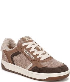 Sam Edelman Harper Cozy Wool and Suede Low-Top Retro Skater Sneakers | Dillard's Fall Suede Lace-up Sneakers, Casual Suede Sneakers For Winter, Casual Winter Suede Sneakers, Brown Sporty Winter Sneakers, Sporty Brown Winter Sneakers, Brown Low-top Sneakers For Winter, Skater Sneakers, Retro Skater, Skater Style