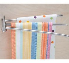 Kitchen & Company Towel Bar HandyBar Stainless Steel 3-Arm Towel Bar Diy Towel Holder, Heated Towel Warmer, Kitchen Towel Rack, Kitchen Towel Holder, Countertop Organization, Kitchen Company, Arm Design, Towel Rack Bathroom, Wall Racks