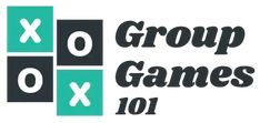 the group games 101 logo is shown in black and green letters on a white background