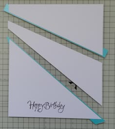 a piece of paper with the words happy birthday on it