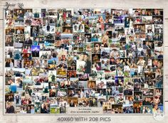 a large collage of photos with the words 40x50 with pictures on it