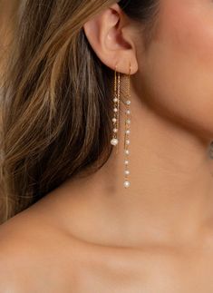 Pearl Drops of Grace Earrings Affordable Elegant Dangle Linear Earrings, Luxury Linear Pearl Charm Earrings For Formal Occasions, Affordable Elegant Linear Wedding Earrings, Luxury Drop Linear Earrings For Formal Occasions, Luxury Teardrop Linear Earrings For Evening, Prom Dress Jewelry, Hoco Jewelry, Bridal Jewlery, String Earrings