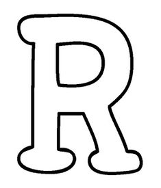 the letter r in black and white