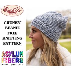 the chunky beanie free knitting pattern is easy to knit