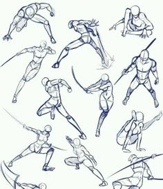 an image of various poses for the character