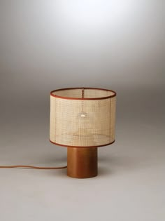 a lamp that is on top of a table