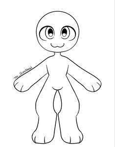 a drawing of a teddy bear with big eyes and an arm that looks like it is holding