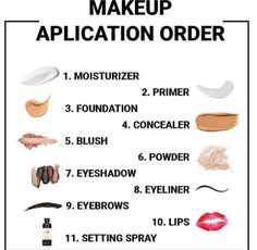 Makeup Application Order, Membentuk Alis, Makeup Brushes Guide, Beginners Eye Makeup, Makeup Face Charts, Makeup Artist Tips, Makeup And Beauty Blog