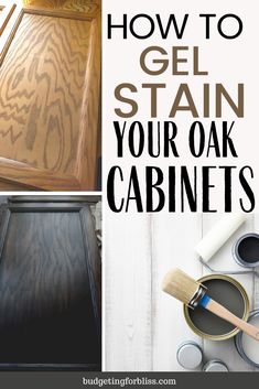 how to gel stain your oak cabinets