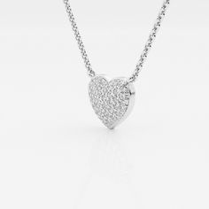 1/4 ctw Round Lab Grown Diamond Petite Pave Heart Pendant 14K White Gold FG, SI1+ Formal White Gold Heart Necklace With Single Cut Diamonds, Formal White Gold Heart Necklace With Vvs Clarity, White Gold Heart-shaped Necklace With Pave Setting, White Gold Heart Cut Necklace With Pave Setting, White Gold Heart Cut Diamond Necklace With Pave Setting, White Gold Heart Necklace With Pave Setting, Heart-shaped White Gold Necklace With Pave Setting, Formal Heart-shaped Diamond Necklace With Pave Setting, Wedding Heart Cut Diamond Necklace With Pave Setting