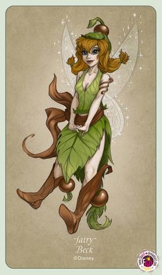 a fairy sitting on top of a leaf with her legs crossed and one leg extended