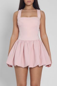 Our Bisou Bubble Knit Mini Dress is THE ultimate fun and flirty mini dress perfect for (literally) any occasion. Cut from a soft, stretch knit fabric in the most flattering silhouette, this baby pink mini dress also features a flared skirt silhouette in a bubble style and accentuating details on the bust whilst providing coverage in all the right areas. Due to the nature of the two fabrics, their may be slight variation in the pink tones. Baby Pink Mini Dress, Mink Dress, High Waist Long Skirt, Bubble Style, Long Skirt Outfits, Pink Mini Dress, Pink Bodycon Dresses, Bodycon Floral Dress, Bubble Dress