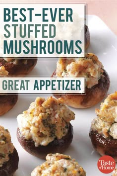 the best - ever stuffed mushrooms great appetizer