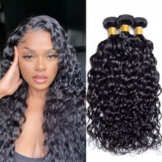 PRICES MAY VARY. Hair Bundles Material: 100% Unprocessed Brazilian Virgin Human Hair Bundles, 10A Grade Water Wave Bundles Human Hair, Cut from One Donor, Natural Health. Water Wave Human Hair Weave, Bouncy, Soft and Comfortable. You can use Human Hair bundles yourself or give it as a gift to your family and friends to express your love. Human Hair Bundles Color&Weight: Natural Color, Brazilian Water Wave 3 Bundles, Pack of 3pcs, human hair weft is 80±5g/bundle,16 18 20 inches. You can make any Long Wet And Wavy Sew In Hairstyles, Curly Human Hair Weave Sew Ins, Deep Wave Weave Hairstyles Sew Ins, Water Wave Human Hair Wig, Water Wave Wig Black Women, Water Weave Hairstyles, Deep Wave Sew In With Leave Out, Water Wave Sew In, Curly Sew In Hairstyles