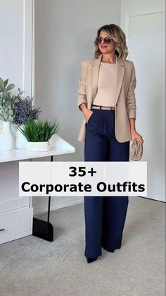 Discover 30 Corporate Outfits That Make You Feel Like a Goddess! From chic professional outfits skirt women love to versatile date night outfit slacks, elevate your work wardrobe with these stunning looks. Explore women suits casual and work attire aesthetic for a stylish office vibe. Get inspired by cute work outfits aesthetic and outfits aesthetic business that blend professionalism with flair. Whether you're searching for cool outfits for college or rich aesthetic clothes for your everyday... Corporate Womens Work Outfits, Women’s Presentation Outfit, Professional Suit For Women, Car Sales Woman Attire Summer, Corporate Jeans Work Outfits, Daily Look Outfits Work, Leadership Outfits Women, Trial Outfits Women, Classic Business Attire Women