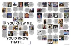 a collage of photos with the words if you knew me, you'd know that