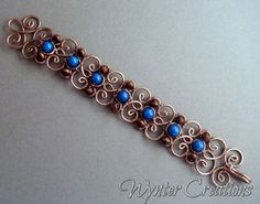 Copper And Blue, Diy Wire Jewelry Rings, Wire Jewelery, Wire Wrapped Jewelry Diy