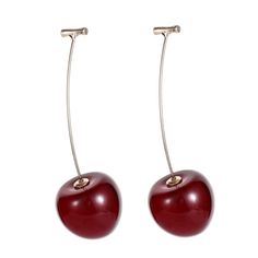 PRICES MAY VARY. 🍒3D Life-Like: Intricately crafted cute cherry fruit shape, color and luster. Looks the same as the real cherry!Material:Alloy + Resin,Hypoallergenic, wear-free and not easy to fade and fall out your ears. Lead and nickel free. Safe, lightweight and comfortable to wear all day long. 🍒Cherry Design: intricately crafted cute cherry fruit shape, look the same as the real cherry from the color and outlook, lightweight textured resin cherry design, sweet and charming, creating a re Dried Flower Resin, Cherry Drop Earrings, Flower Acrylic, Balloon Chain, Stud Fashion, Sweet Jewelry, Cherry Earrings, Fruit Earrings, Flower Resin