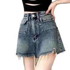 Welcome to the 2023 Summer Collection! Step into a world of aged allure and today's spirited trendy pulse with our Distressed Raw Hem Denim Shorts. Crafted from luxe denim. these rebellious-style. wide-leg shorts boast a high-waisted cut and a zipper & button closure. perfect for showcasing sun-kissed skin and radiant confidence no matter the occasion.Why These Shorts Make the Perfect Summer StatementLook effortlessly cool and rock every summer gathering with an ensemble that perfectly balances Trendy Cutoff Jeans With Built-in Shorts, Dark Wash Jean Shorts With Frayed Hem For Summer, Summer Dark Wash Jean Shorts With Frayed Hem, Dark Wash Frayed Hem Jean Shorts For Summer, Dark Wash Distressed Jean Shorts, Distressed Dark Wash Jean Shorts, Dark Wash Distressed Cutoff Jean Shorts, Dark Wash Denim Jean Shorts With Frayed Hem, Edgy High Rise Jean Shorts For Spring