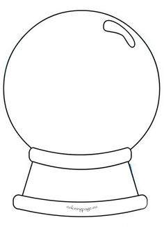 a drawing of a snow globe