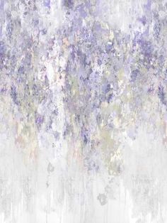 an abstract painting with purple and white colors