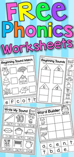 the free phonics worksheets are perfect for beginning and ending sound words