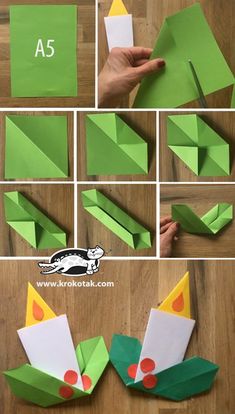 how to make an origami bird with paper and glue on the bottom part