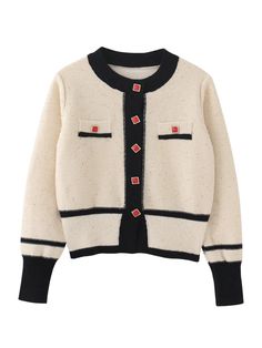 44583719928030|44583719960798|44583719993566 Winter Sweater With Button Cuffs, Cream Sweater With Button Closure For Winter, Winter Beige Cardigan With Button Cuffs, Winter White Tops With Button Cuffs, White Buttoned Sweater For Winter, Beige Buttoned Tops For Winter, Knit Sweater With Button Cuffs For Winter, White Tops With Button Cuffs For Winter, Knit Winter Sweater With Button Cuffs