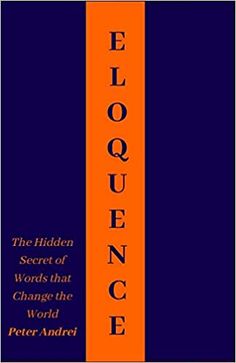 an orange and blue book cover with the words eloquent