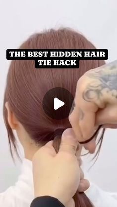 How To Cover Hair Tie With Hair, Multiple Hair Ties Hairstyle, How To Hide Hair Tie With Hair, Hair Tie Bun Hack, Viral Bun Hack