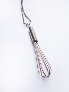 Necklace with a whisk pendant. The necklace is 75 cm in length and the pendant is about 7x1cm.  Send us a message for bigger quantity orders. Urban Jewelry, The Netherlands, Dollhouse Miniatures, Necklace Etsy, Chef, Fashion Jewelry, Miniatures, Jewelry Necklaces, Necklaces