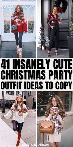 Family Christmas Party Outfits, Cute Christmas Outfit Ideas, Christmas Church Outfit, Comfortable Holiday Outfits, Simple Christmas Outfits, Fun Christmas Outfits, Cute Christmas Outfit, Christmas Dinner Outfit