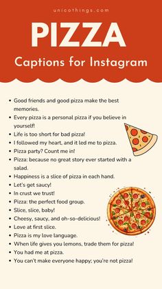 pizza captions for instagram