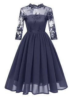 Mujer Casual / Diario Invitado a la boda Básico Formal Columpio Hasta el Tobillo Faldas Ajedrez Estampado Alta cintura Azul Piscina Gris Caqui / Maxi 2021 - € 37.94 Cocktail Dress Elegant, A Line Cocktail Dress, 파티 드레스, Cocktail Dress Vintage, Embroidery Fashion, Evening Party Dress, Prom Dresses Short, Homecoming Dress, Elegant Dress