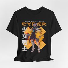 Cyber Japanese Graphic T-shirt. Unisex Retro Graphic Tee. Cyberpunk, Punk, Alternative Fashion Apparel. Printed On High-Quality Bella+Canvas Premium Soft T-shirt.  * Processing and Shipping Times - Please allow 3-5 business days for your order to be processed and made - Standard shipping takes 3-5 days - Please make sure your shipping address is correct before placing an order - Printed and Shipped in the USA * Returns & Exchanges - All sales are final unless the item arrives damaged - Please make sure to order the correct size, as we can not change it. - If your item has any defects or damages, please get in touch with us in 14 days Edgy Anime Print T-shirt For Alternative Fashion, Punk Graphic Print T-shirt For Cosplay, Harajuku Style Short Sleeve T-shirt With Graphic Design, Punk Anime Print T-shirt For Cosplay, Cyberpunk Graphic Print T-shirt For Streetwear, Edgy T-shirt With Front Print For Alternative Fashion, Punk Style Letter Print Tops For Cosplay, Punk Letter Print Tops For Cosplay, Edgy Graphic Print Top For Cosplay