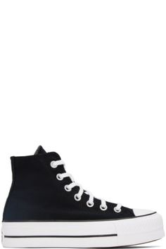 Black Chuck Taylors, Black Chucks, Chuck Taylor All Star Lift, Converse Black, Canvas Sneakers, Platform Sneakers, Chuck Taylor All Star, Chuck Taylor, Chuck Taylors