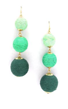 Avery Drop Earrings- Green Ombre Green French Hook Earrings, Green Adjustable Earrings With French Hook, Green Earrings With French Hook And Adjustable Fit, Green Ombre, Earrings Green, Fish Hook, Crochet Earrings, Gold Tones, Fish