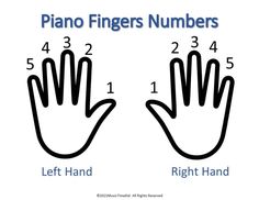 two hands are shown with the numbers left hand and right hand