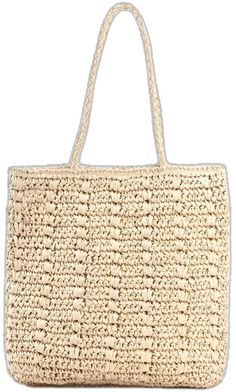 Casual Cream Rectangular Bucket Bag, Spring Casual Neutral Bag, Casual Neutral Bags For Spring, Casual Lightweight Shoulder Bag For Everyday Use, Lightweight Beige Rectangular Shoulder Bag, Neutral Shoulder Beach Bag For Daily Use, Beige Lightweight Tote Shoulder Bag, Lightweight Beige Tote Shoulder Bag, Neutral Large Capacity Tote Beach Bag