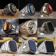 SPECIFICATIONSSurface Width: 8mmStyle9: Turkish Handmade Silver Men RingStyle8: Gift For WomenStyle7: Big Stone RingStyle6: Eagle RingStyle5: Luxury Onyx Stone Men's RingStyle4: Retro Handmade Turkish JewelryStyle3: Punk RingStyle21: Red Garnet Stone Flame RingStyle20: Middle East Arabic Style RingStyle2: Black Zircon Double Swords, Turkey Jewelry, Turkish Ring, Turkish Rings, Big Stone Ring, Wedding Ring Sizes, Turkish Men, Turkish Jewelry, Black Onyx Stone