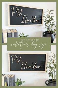 Add a little love to your home by making a DIY P.S. I Love You Valentine's Day Sign with our Craft Shapes and Wood Letters. | CraftCuts.com